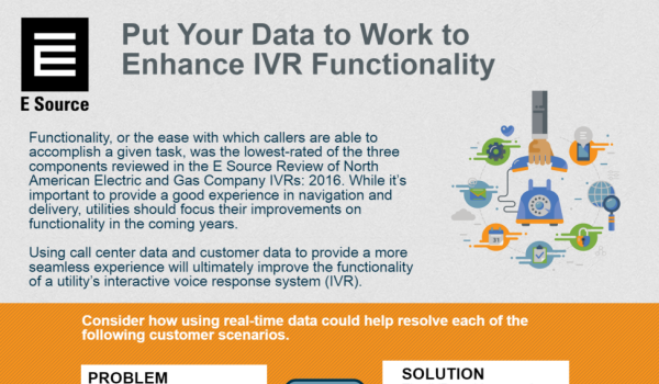 This is a thumbnail of an E Source infographic about IVR functionality