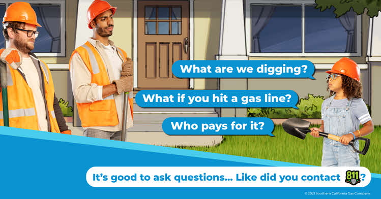 SoCalGas’s advertisement for safe digging